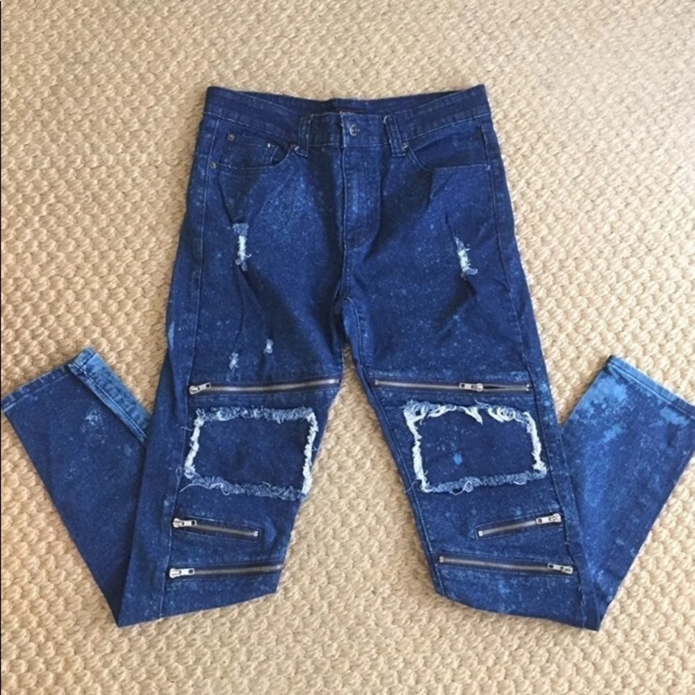 New Faction mens distressed jeans 34